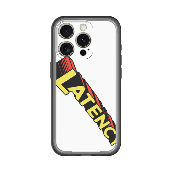 スリムプロテクションプレミアムケース［ LATENCY - Rock logo - White ］