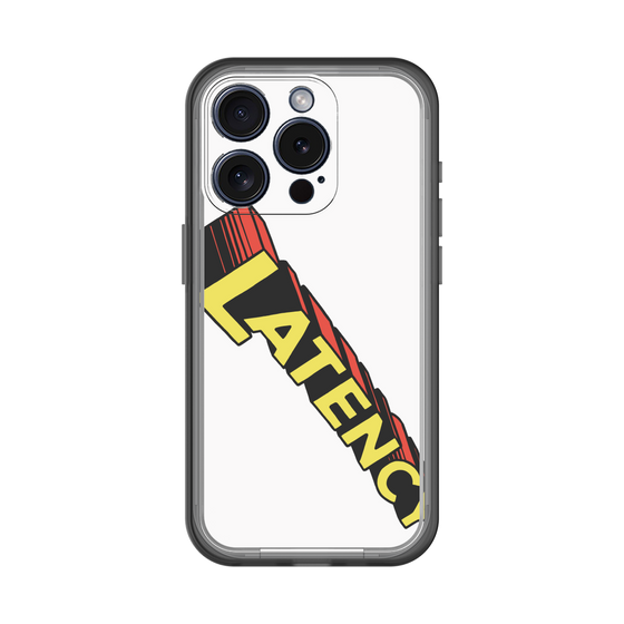 スリムプロテクションプレミアムケース［ LATENCY - Rock logo - White ］