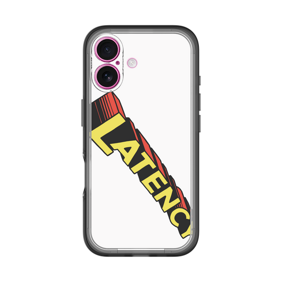スリムプロテクションプレミアムケース［ LATENCY - Rock logo - White ］