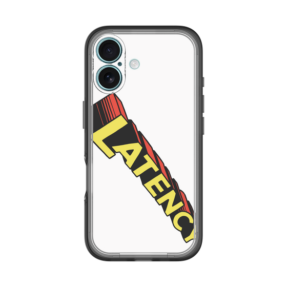 スリムプロテクションプレミアムケース［ LATENCY - Rock logo - White ］