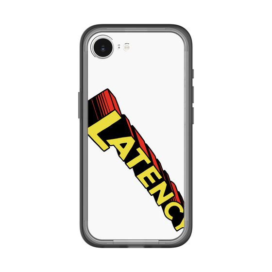 スリムプロテクションプレミアムケース［ LATENCY - Rock logo - White ］