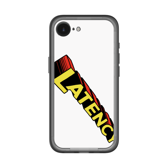 スリムプロテクションプレミアムケース［ LATENCY - Rock logo - White ］