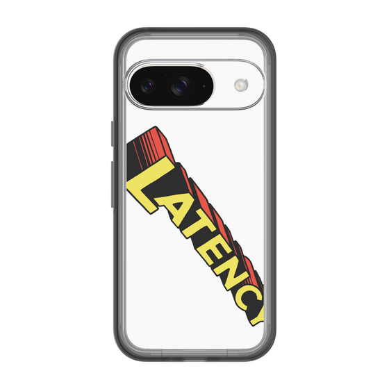 スリムプロテクションプレミアムケース［ LATENCY - Rock logo - White ］