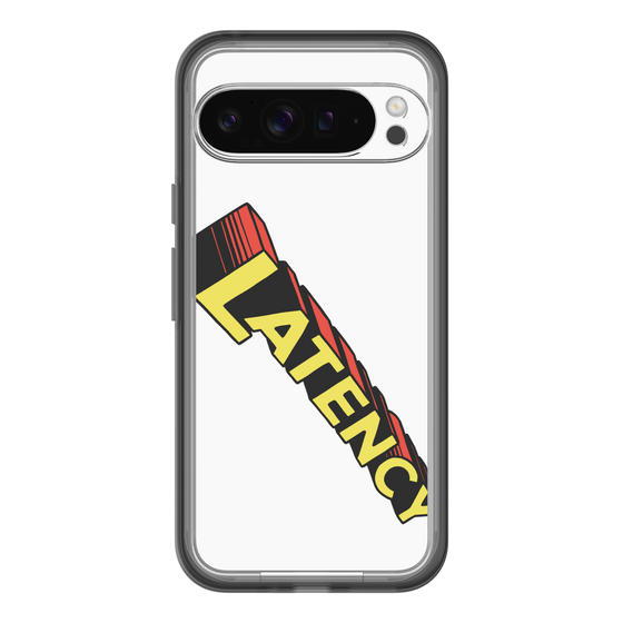 スリムプロテクションプレミアムケース［ LATENCY - Rock logo - White ］