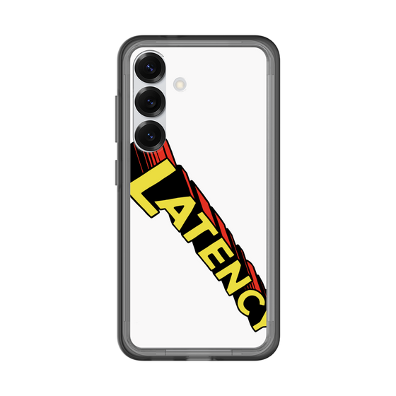 スリムプロテクションプレミアムケース［ LATENCY - Rock logo - White ］