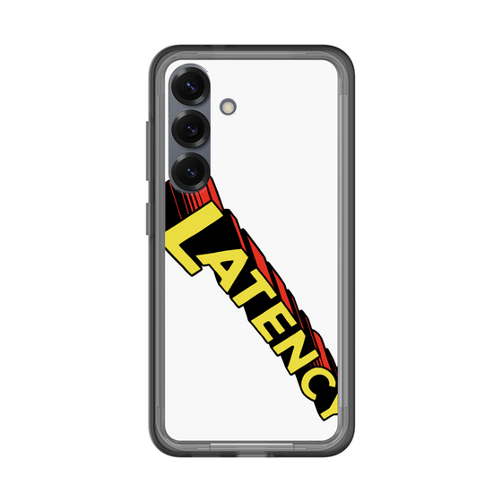 スリムプロテクションプレミアムケース［ LATENCY - Rock logo - White ］