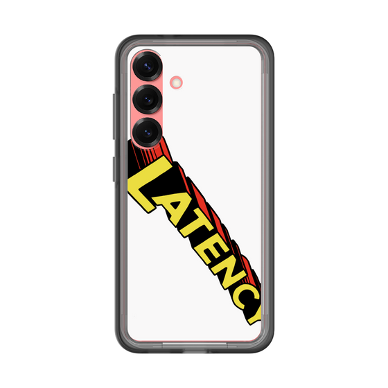 スリムプロテクションプレミアムケース［ LATENCY - Rock logo - White ］