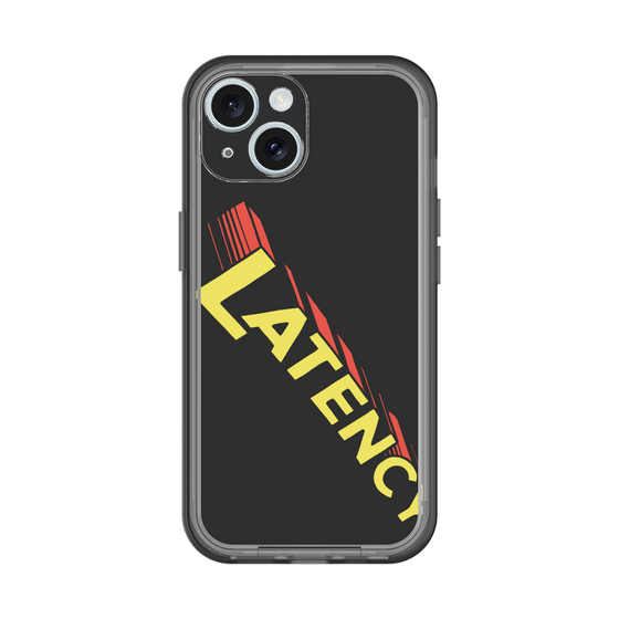 スリムプロテクションプレミアムケース［ LATENCY - Rock logo - Black ］