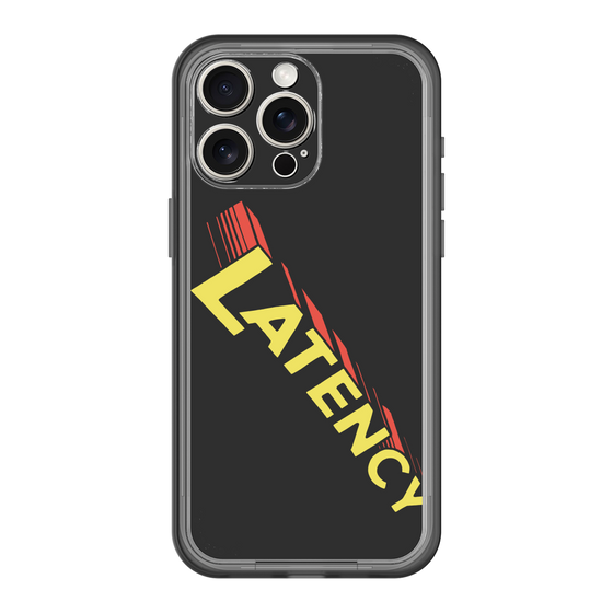 スリムプロテクションプレミアムケース［ LATENCY - Rock logo - Black ］