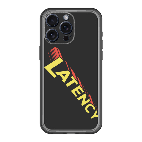 スリムプロテクションプレミアムケース［ LATENCY - Rock logo - Black ］