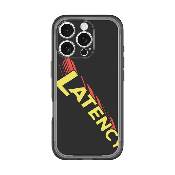 スリムプロテクションプレミアムケース［ LATENCY - Rock logo - Black ］