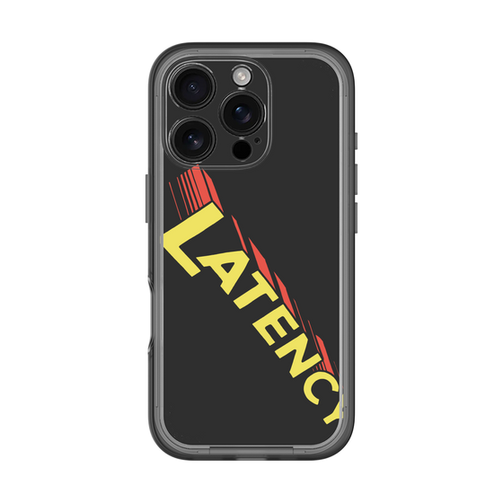 スリムプロテクションプレミアムケース［ LATENCY - Rock logo - Black ］