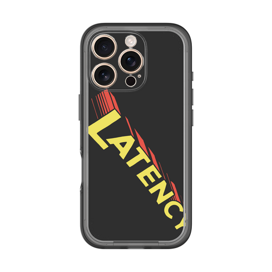 スリムプロテクションプレミアムケース［ LATENCY - Rock logo - Black ］