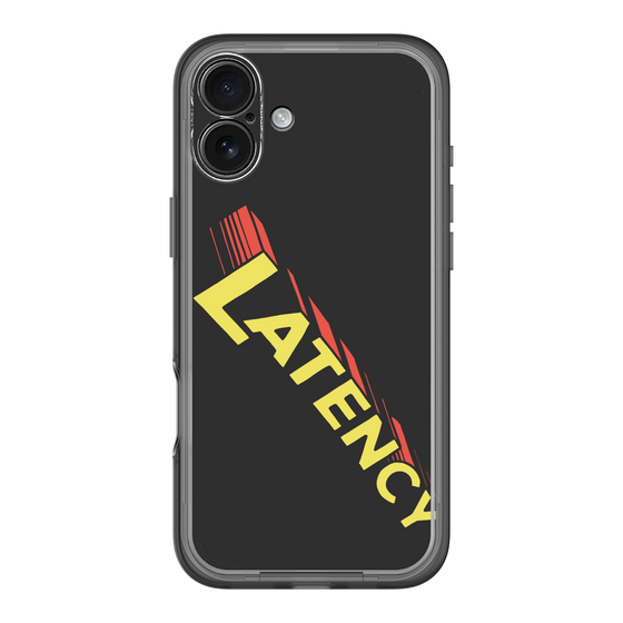 スリムプロテクションプレミアムケース［ LATENCY - Rock logo - Black ］