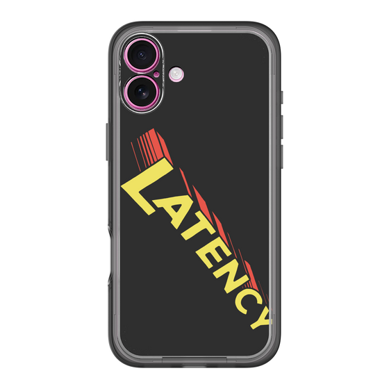 スリムプロテクションプレミアムケース［ LATENCY - Rock logo - Black ］