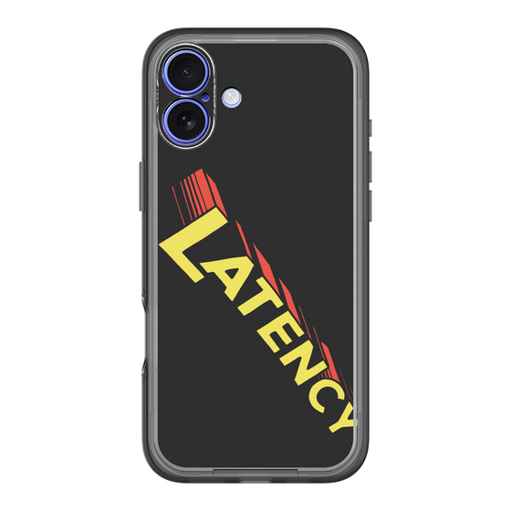 スリムプロテクションプレミアムケース［ LATENCY - Rock logo - Black ］