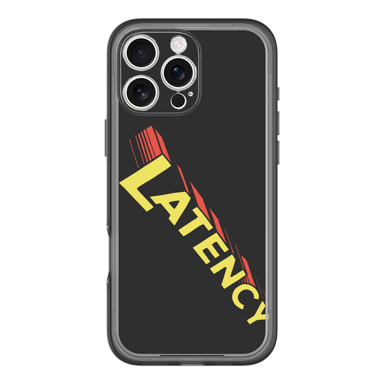スリムプロテクションプレミアムケース［ LATENCY - Rock logo - Black ］