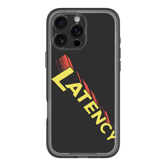 スリムプロテクションプレミアムケース［ LATENCY - Rock logo - Black ］