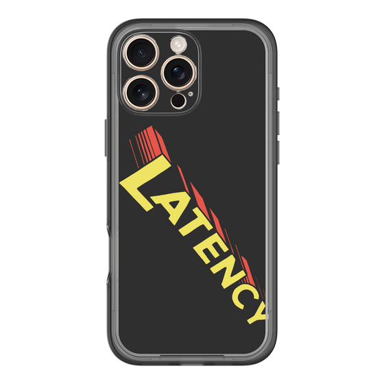 スリムプロテクションプレミアムケース［ LATENCY - Rock logo - Black ］