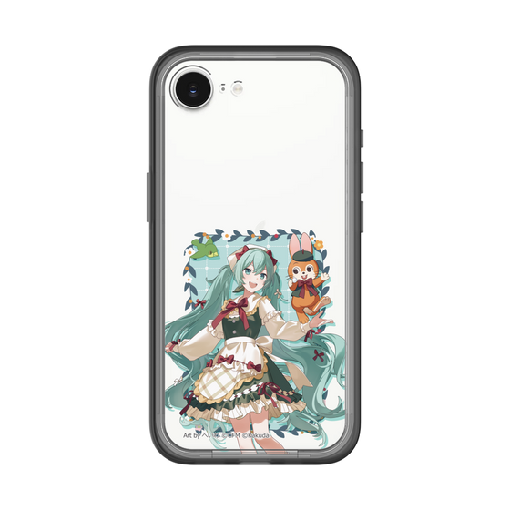 スリムプロテクションプレミアムケース［ 初音ミク×クッピーラムネ - 初音ミク×クッピー - 等身イラスト1 ］