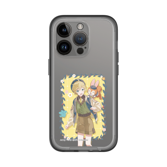 スリムプロテクションプレミアムケース［ 初音ミク×クッピーラムネ - 鏡音レン×クッピー - 等身イラスト1 ］
