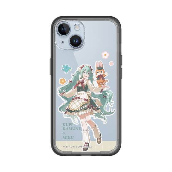 スリムプロテクションプレミアムケース［ 初音ミク×クッピーラムネ - 初音ミク×クッピー - 等身イラスト2 ］