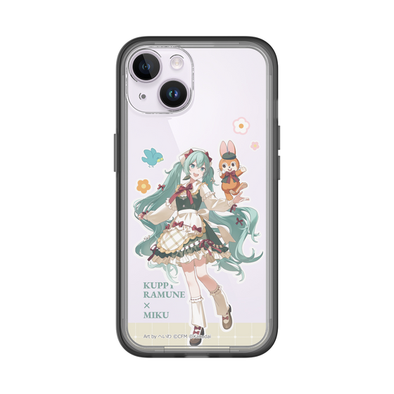 スリムプロテクションプレミアムケース［ 初音ミク×クッピーラムネ - 初音ミク×クッピー - 等身イラスト2 ］