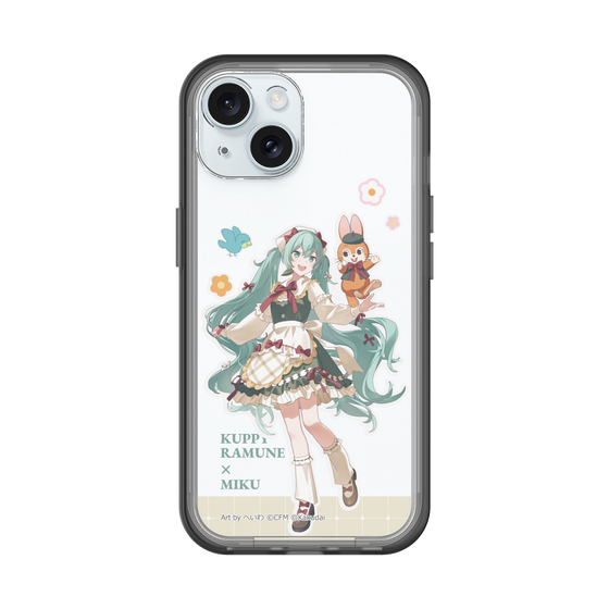 スリムプロテクションプレミアムケース［ 初音ミク×クッピーラムネ - 初音ミク×クッピー - 等身イラスト2 ］