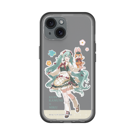 スリムプロテクションプレミアムケース［ 初音ミク×クッピーラムネ - 初音ミク×クッピー - 等身イラスト2 ］