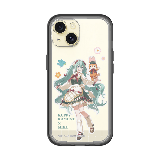 スリムプロテクションプレミアムケース［ 初音ミク×クッピーラムネ - 初音ミク×クッピー - 等身イラスト2 ］