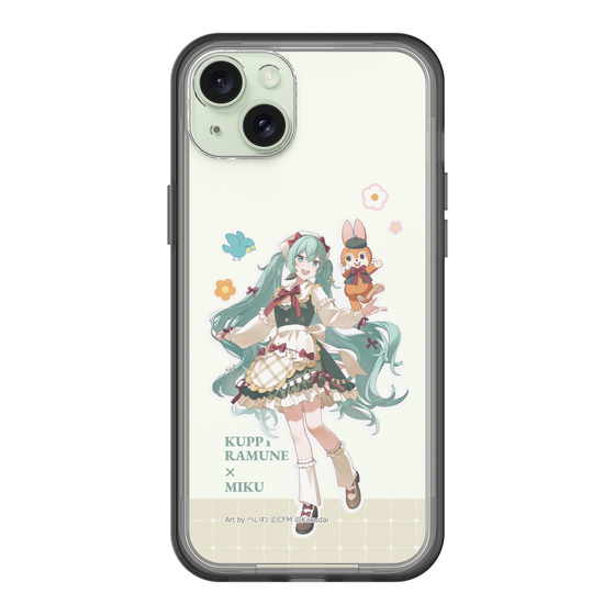 スリムプロテクションプレミアムケース［ 初音ミク×クッピーラムネ - 初音ミク×クッピー - 等身イラスト2 ］