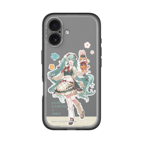 スリムプロテクションプレミアムケース［ 初音ミク×クッピーラムネ - 初音ミク×クッピー - 等身イラスト2 ］