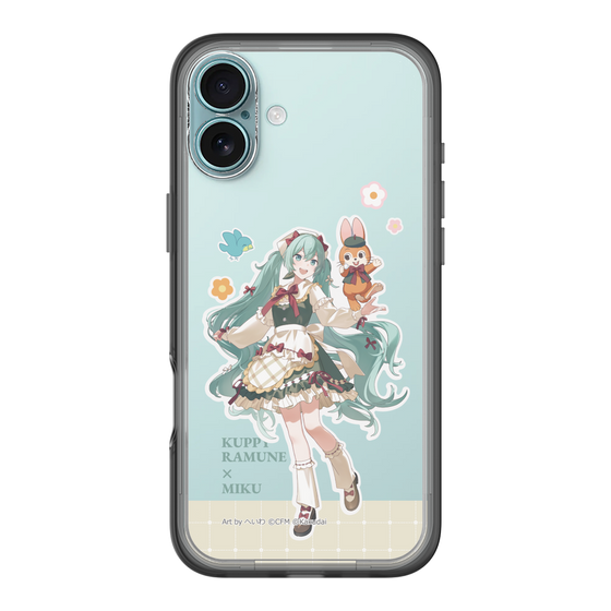 スリムプロテクションプレミアムケース［ 初音ミク×クッピーラムネ - 初音ミク×クッピー - 等身イラスト2 ］