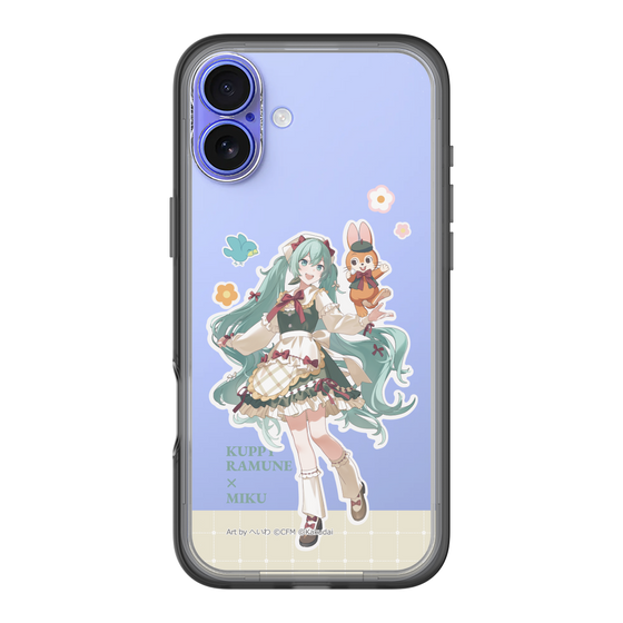 スリムプロテクションプレミアムケース［ 初音ミク×クッピーラムネ - 初音ミク×クッピー - 等身イラスト2 ］