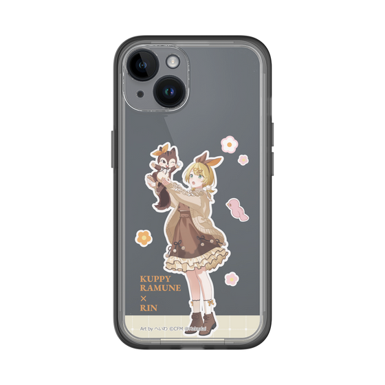 スリムプロテクションプレミアムケース［ 初音ミク×クッピーラムネ - 鏡音リン×ラム - 等身イラスト2 ］