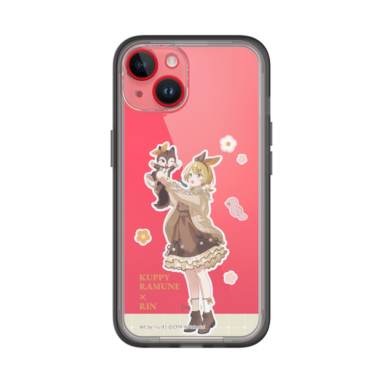 スリムプロテクションプレミアムケース［ 初音ミク×クッピーラムネ - 鏡音リン×ラム - 等身イラスト2 ］