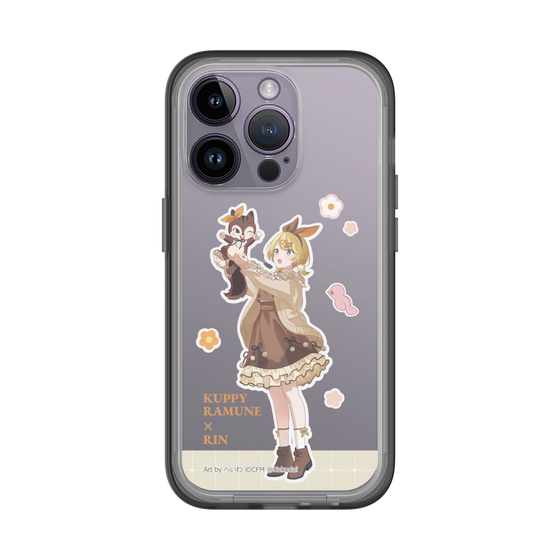 スリムプロテクションプレミアムケース［ 初音ミク×クッピーラムネ - 鏡音リン×ラム - 等身イラスト2 ］