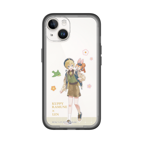 スリムプロテクションプレミアムケース［ 初音ミク×クッピーラムネ - 鏡音レン×クッピー - 等身イラスト2 ］
