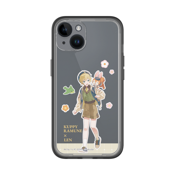 スリムプロテクションプレミアムケース［ 初音ミク×クッピーラムネ - 鏡音レン×クッピー - 等身イラスト2 ］