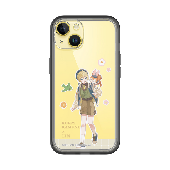 スリムプロテクションプレミアムケース［ 初音ミク×クッピーラムネ - 鏡音レン×クッピー - 等身イラスト2 ］