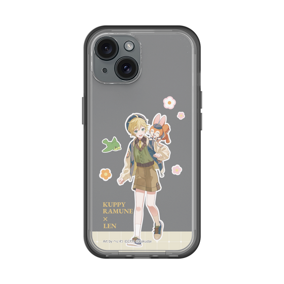 スリムプロテクションプレミアムケース［ 初音ミク×クッピーラムネ - 鏡音レン×クッピー - 等身イラスト2 ］
