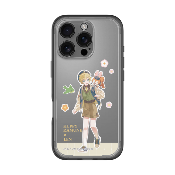 スリムプロテクションプレミアムケース［ 初音ミク×クッピーラムネ - 鏡音レン×クッピー - 等身イラスト2 ］