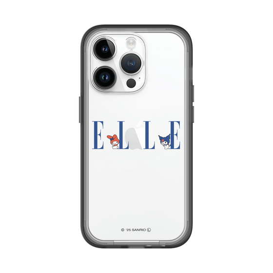 スリムプロテクションプレミアムケース［ ELLE×マイメロディ＆クロミ - ロゴ ］