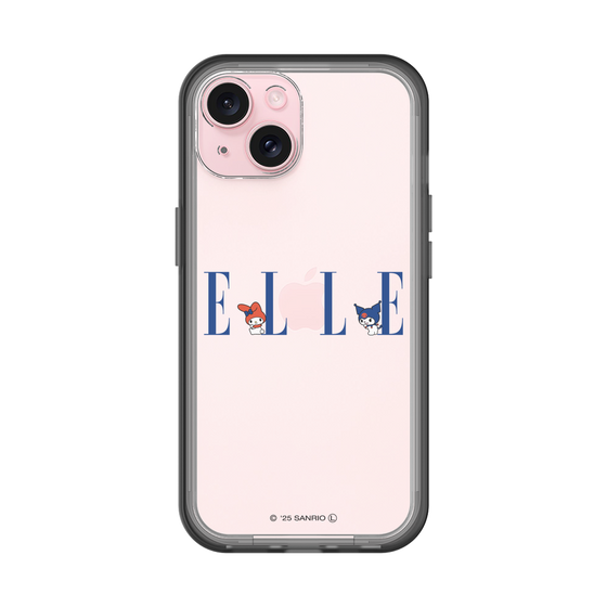 スリムプロテクションプレミアムケース［ ELLE×マイメロディ＆クロミ - ロゴ ］