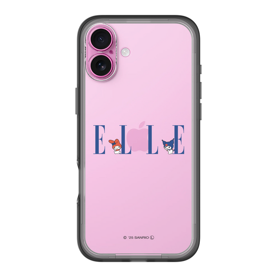 スリムプロテクションプレミアムケース［ ELLE×マイメロディ＆クロミ - ロゴ ］