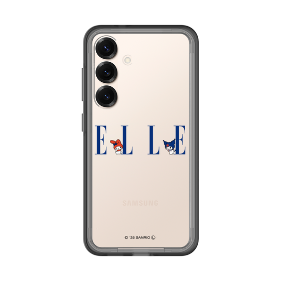 スリムプロテクションプレミアムケース［ ELLE×マイメロディ＆クロミ - ロゴ ］