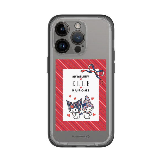 スリムプロテクションプレミアムケース［ ELLE×マイメロディ＆クロミ - トリコロールカラーグラフィック1 ］