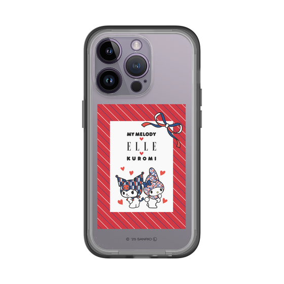 スリムプロテクションプレミアムケース［ ELLE×マイメロディ＆クロミ - トリコロールカラーグラフィック1 ］
