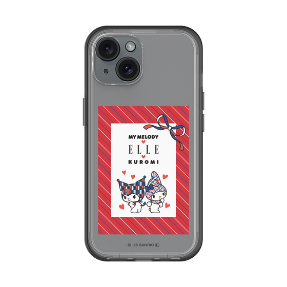 スリムプロテクションプレミアムケース［ ELLE×マイメロディ＆クロミ - トリコロールカラーグラフィック1 ］