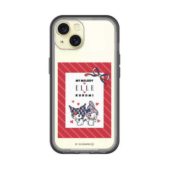 スリムプロテクションプレミアムケース［ ELLE×マイメロディ＆クロミ - トリコロールカラーグラフィック1 ］